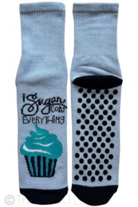 Blue Sugar Cupcake Non Slip socks - NNST3143