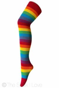 Happy Rainbow Thigh High socks