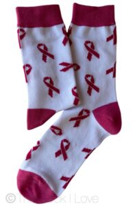 Breast Cancer Pink Ribbon socks