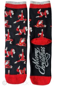 Santa Yoga Fun socks
