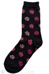 Black Floral socks