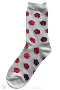 White Floral socks