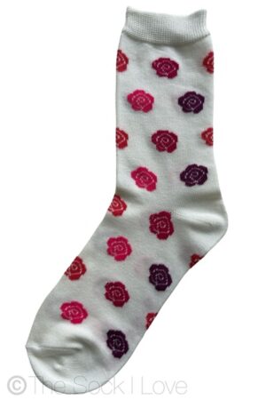 White Floral socks