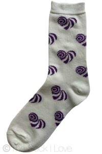 Purple Heart Twirl socks
