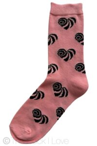Pink Heart Twirl socks