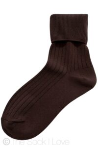 Dark Brown Ankle School socks