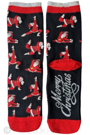 Santa Yoga Fun socks