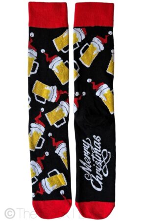 Red Christmas Beer socks