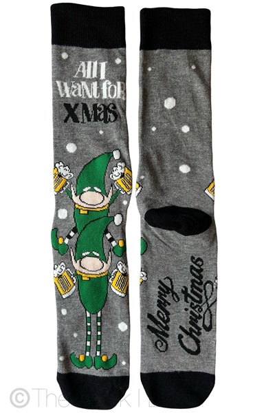 Grey Beer Elf socks