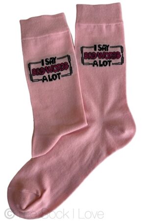 Pink Bad Word socks