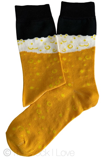 Yellow Beer Bubble socks