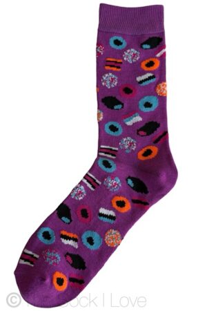 Sweet Purple Liquorice socks