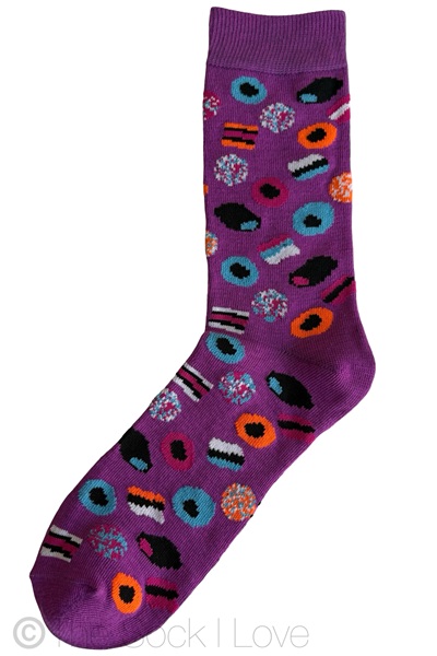Sweet Purple Liquorice socks